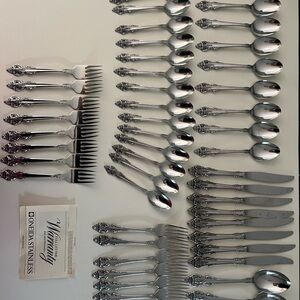 Vintage Oneida Stainless Silverware set 50 piece